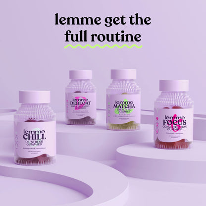 Lemme Chill Stress Relief Gummies with 300mg KSM-66 Ashwagandha, Lemon Balm, Passionflower & Goji to Support Relaxation, Healthy Cortisol & Sleep - Gluten-Free, Non-GMO, Mixed Berry (60 Count)