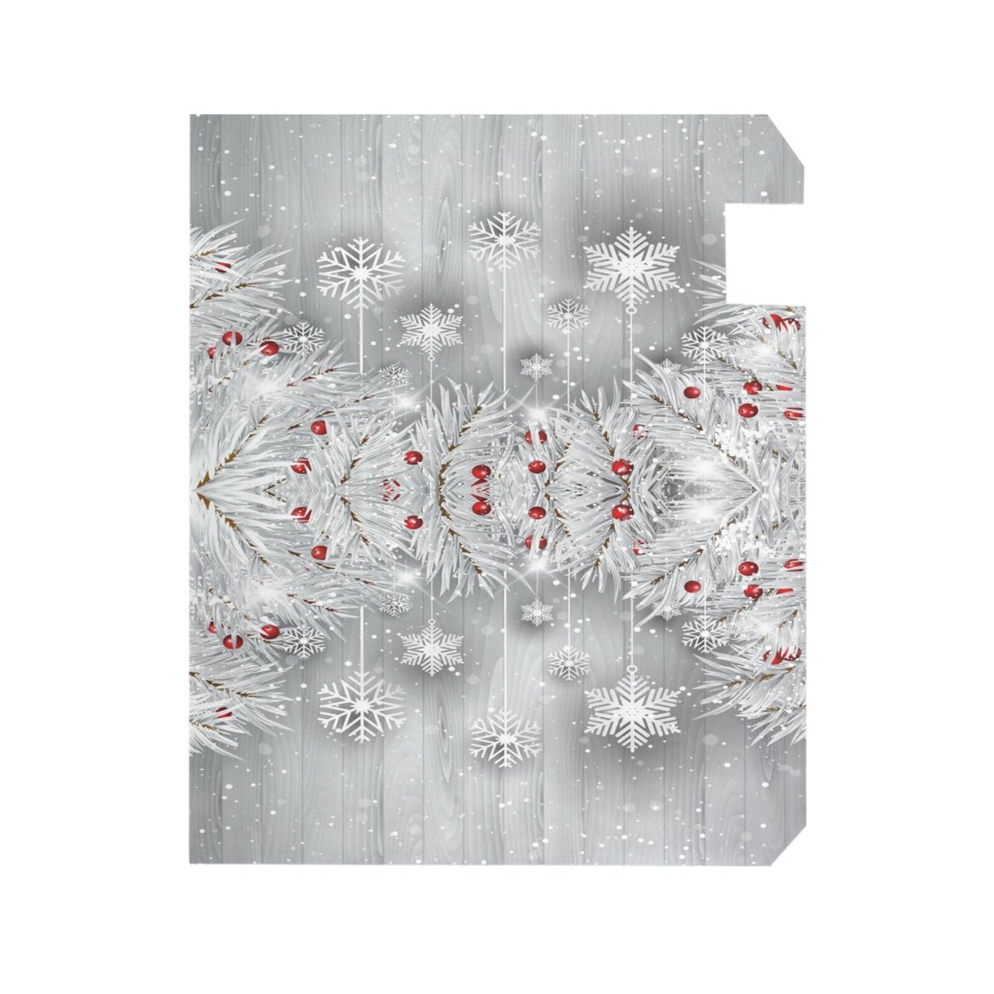 ALAZA Silver Christmas Tree Snowflake Magnetic Mailbox Cover MailWraps Garden Yard Home Decor for Outside Oversized-25.5" x20.8"