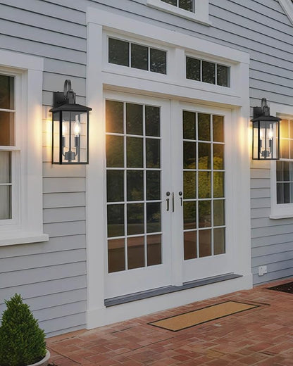 SHIMR Dusk to Dawn Outdoor Lighting, Large Exterior Light Fixture Wall Mount Waterproof Outdoor Wall Light Outside Lights for House Porch Garage Patio