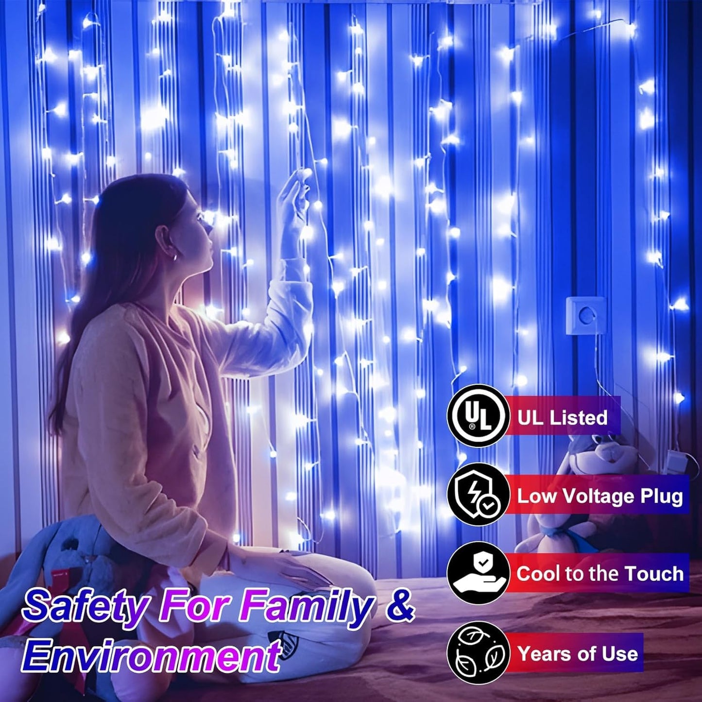750 LED 240FT Christmas String Lights Outdoor, 12 Pro Modes and Timer Memory & Brightness, Plug in Outdoor Waterproof Clear Wire Twinkle Light for for Xmas Yard Tree Wedding Party Decor (Blue)