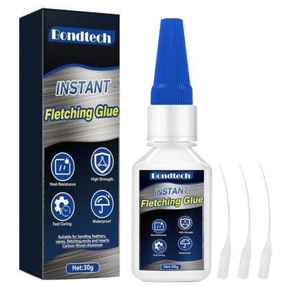 Fletching Glue - Instant Clear Adhesive for Carbon Arrows | 30g for Vanes, Feathers & Inserts