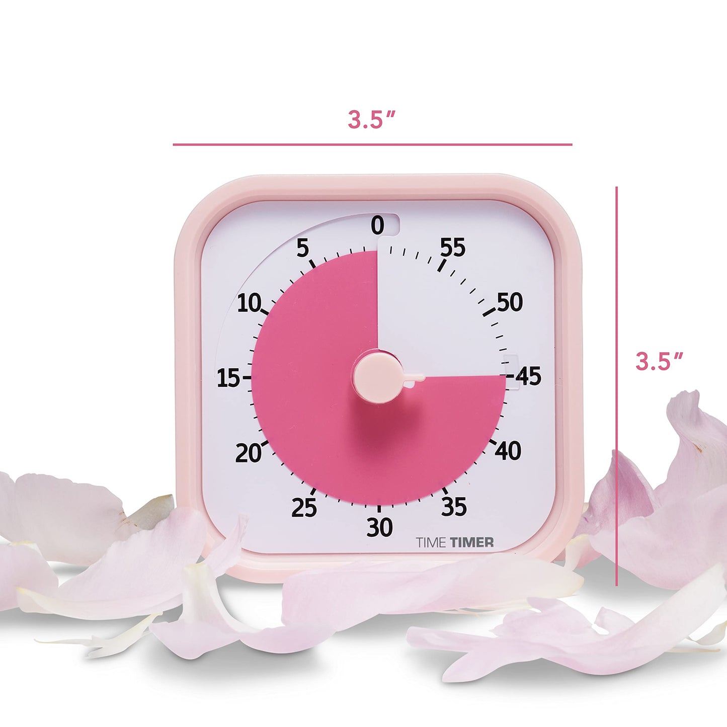 TIME TIMER Home MOD - 60 Minute Kids Visual Timer Home Edition - for Homeschool Supplies Study Tool, Timer for Kids Desk, Office Desk and Meetings with Silent Operation (Peony Pink)