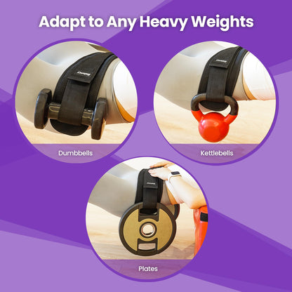 Balency Hip Thrust Belt for Dumbbells & Kettlebells - Slip-Resistant Padding, Perfect for Gym & Home Workouts