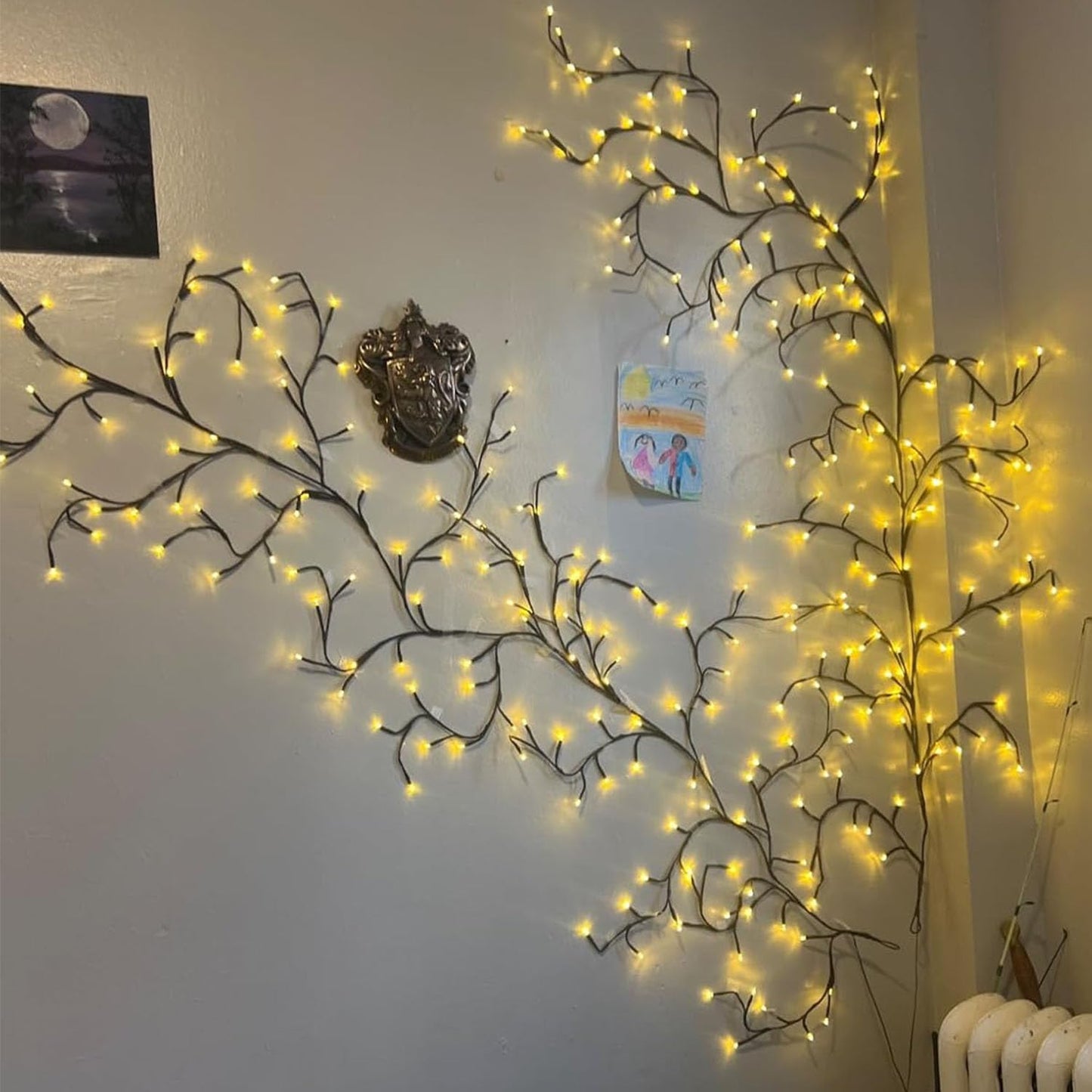 NIDISETPJAS Enchanted Willow Vine Lights with Remote, Christmas Swags Decorations Indoor Room Decor, 18 Branches 144 LEDs Lighted Willow Vine Lights for Walls Bedroom Home Decor