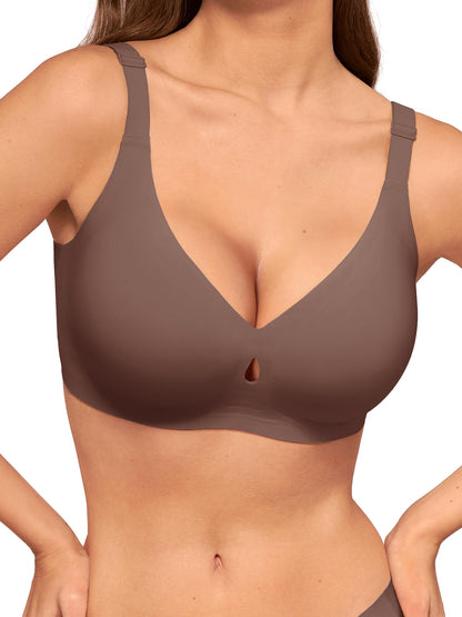 LUCKMEEY Bras for Women No Underwire Wireless Bras - Seamless Push Up Full Coverage Bralettes Comfortable Everyday Bra