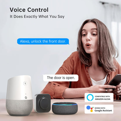 Smart Keyless Entry Door Lock - Fingerprint Electronic Deadbolt Touchscreen Keypad SMONET Biometric Digital Bluetooth Door Lock Smart Deadbolt Compatible with Alexa for Homes and Hotel