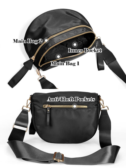 Pure Colour Crossbody Bag Bum Bag for Women,Spacious Purse Fanny Packs Belt Bag,Oversized Bum Bag (Colour Bum Bag-Beige)