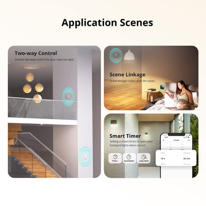 SONOFF Zigbee Smart Light Switch, No Neutral, Hub Required, 2-Way Interruptor Inteligente, Voice Control with Alexa, Google Home and SmartThings, ZBMINIL2 2 Pack