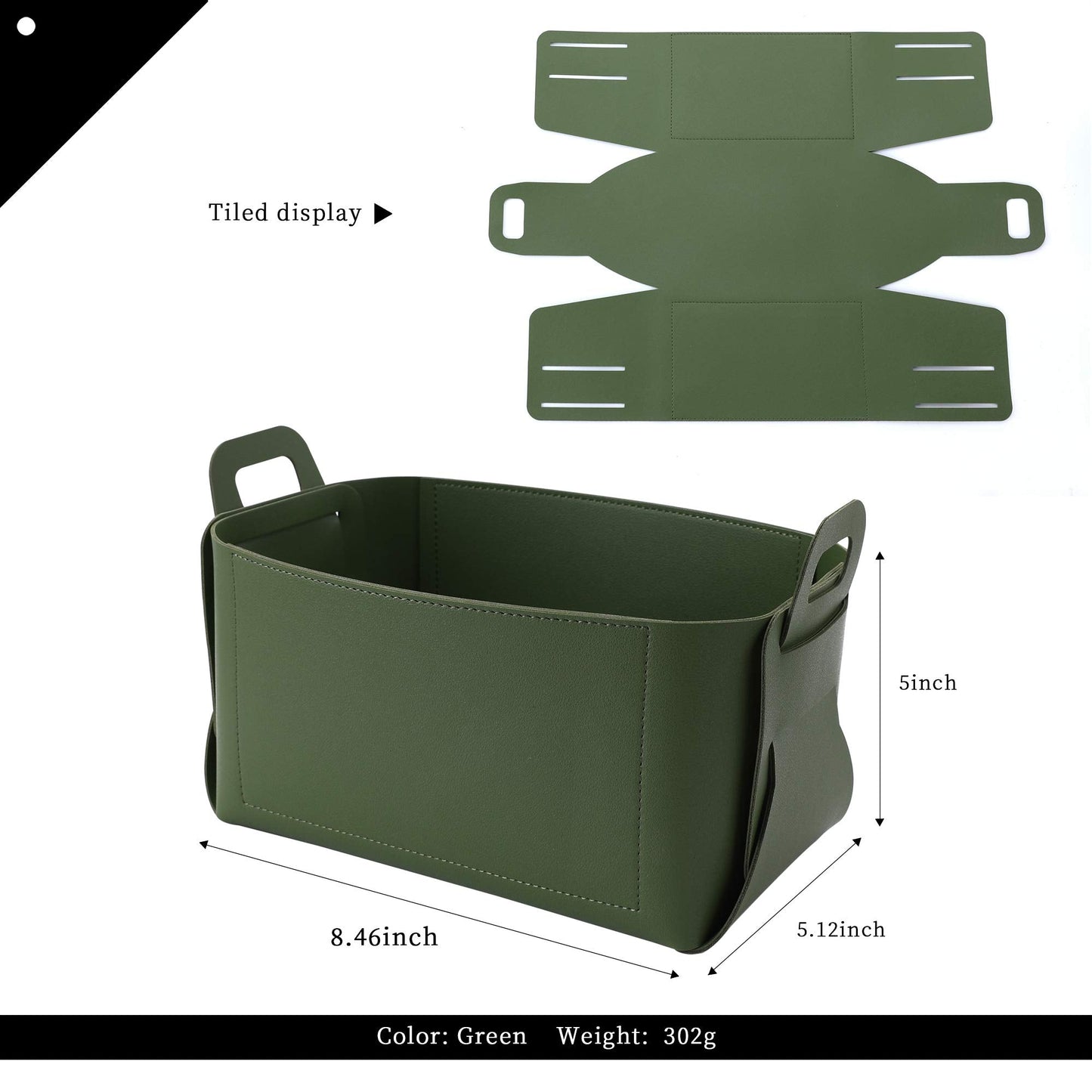 Leather Valet Tray, Jewelry & Catchall Tray, Desktop Storage Organizer, Bedside Caddy for Men - Key Wallet Watch Coin Phone Change, Candy Holder - Convenient for Travel (06 Green 1)