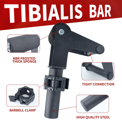 MARLANG Solo Tib Bar Tibialis Trainer Tibialis Bar Knees Over Toes Equipment Tibialis Raise Tibia Dorsi Calf Workout Machine Calves Workout Equipment Fit 1 Inch Weight Plates
