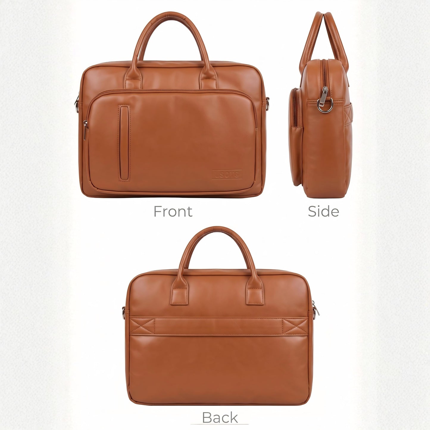 14 Inch Laptop Bag for Women and Men - Waterproof Briefcase, Slim Messenger Bag with Trolley Strap, Partition Storage Shoulder Sleeve Case for MacBook HP Dell Lenovo Asus
