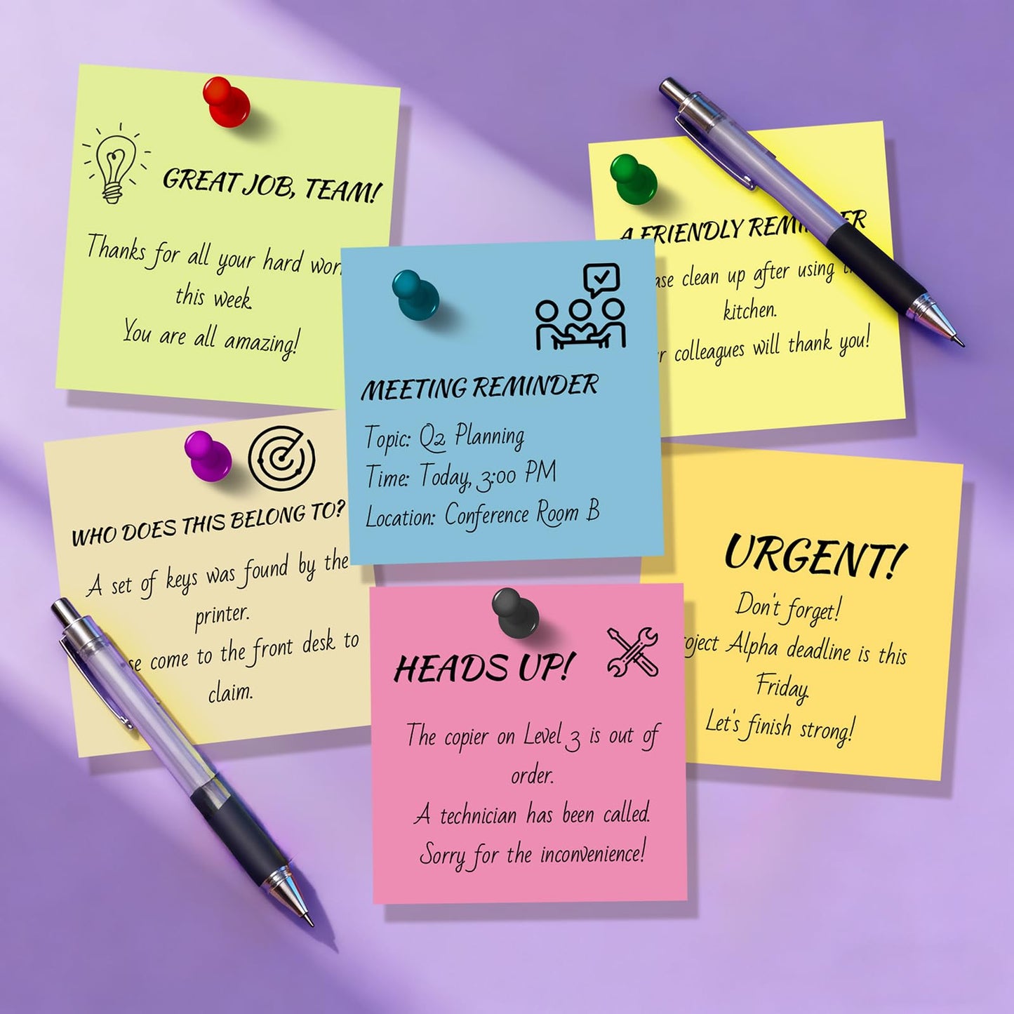 (18 Pads) Sticky Notes 3x3 inch, Self-Stick Note Pads, 18 Colorful Sticky Notes for School Supplies or Office Supplies