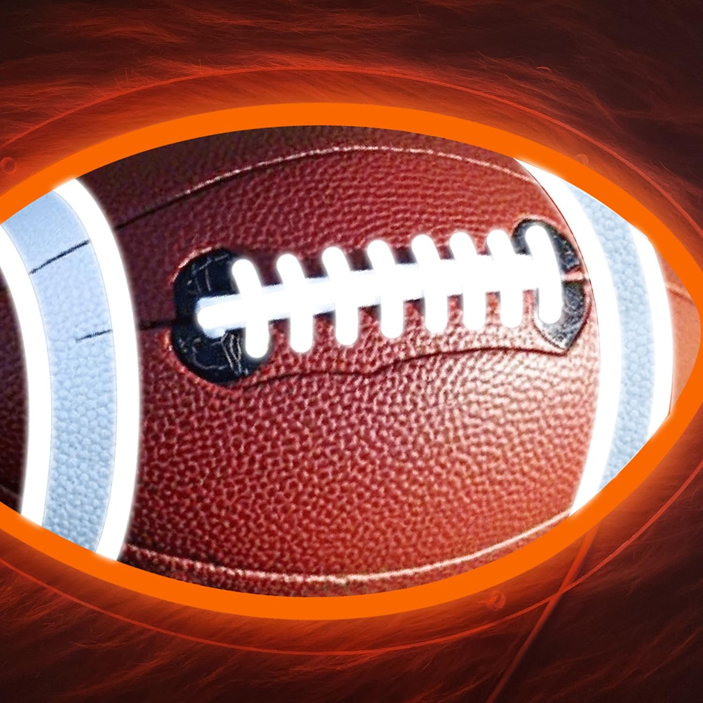 Football Neon Sign Football Shaped LED Light for Wall Decor Dimmable USB Powered Sign for Bedroom Man Cave Game Sports Room Football Gifts for Boys Fans