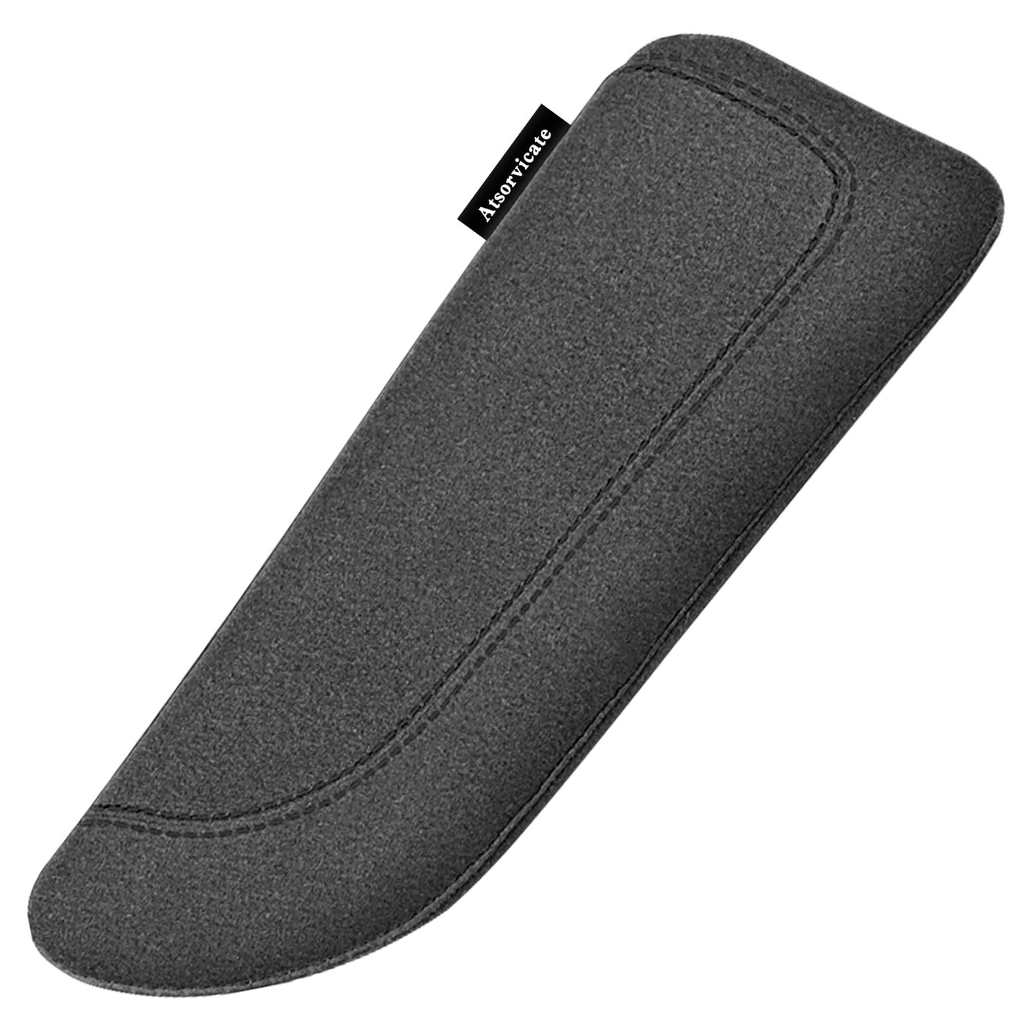 Car Elbow pad Memory Foam Rest pad Door armrest pad Center Console Knee arm pad Itlian Turn Fur Universal armrestarm pad car Knee Cushion pad Thigh Support Comfort Pillow (black line left)