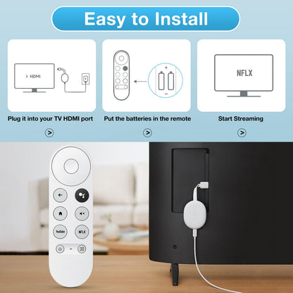 Replacement for Google-Chromecast-Remote, for Chromecast with Google TV Remote 4K/HD & Google TV Streamer 4K(Only for Snow Chromecast Google)