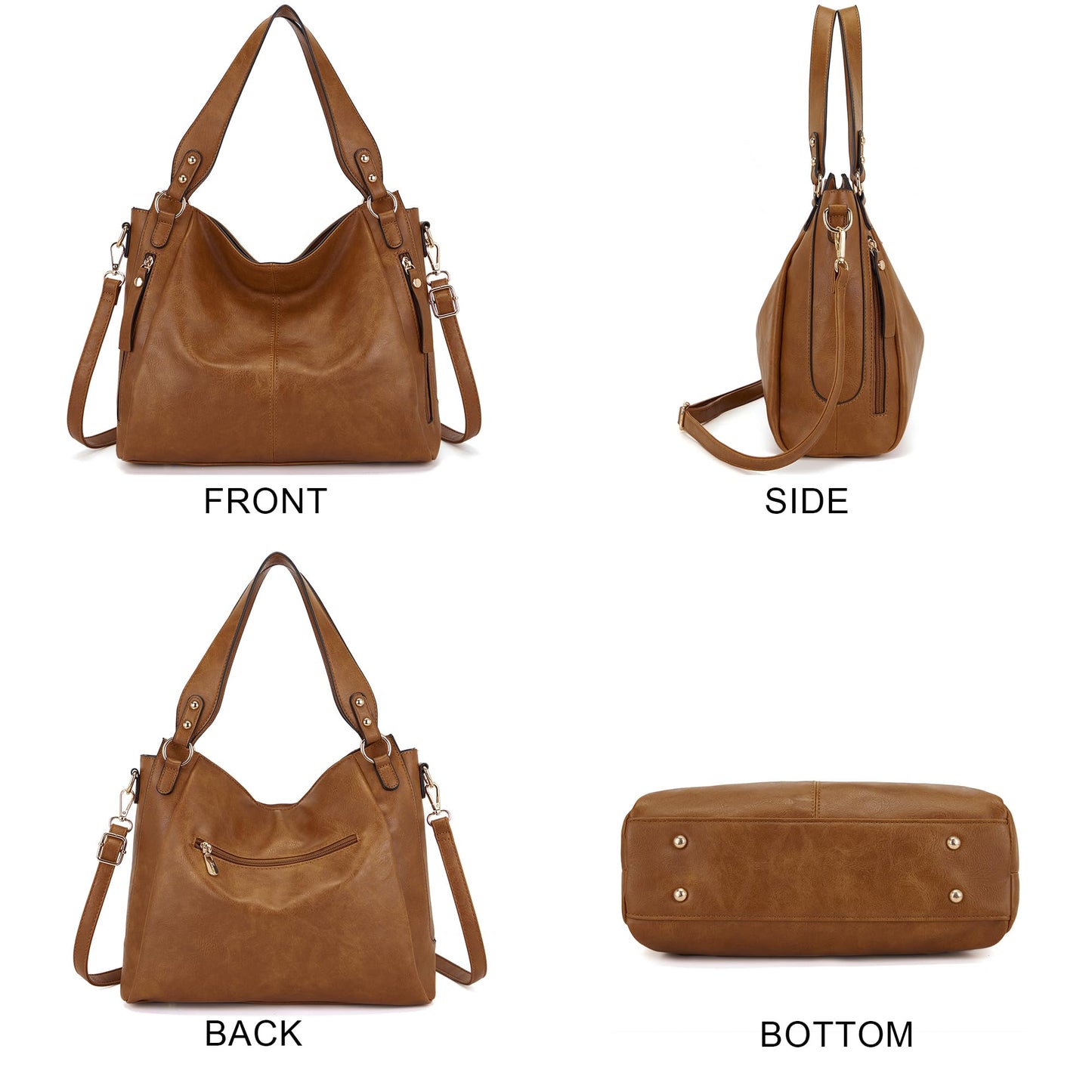 TOVAXY Women's Hobo Handbags Crossbody Bags Ladies Tote Shoulder Bags Purses and Wallet Set 2pcs