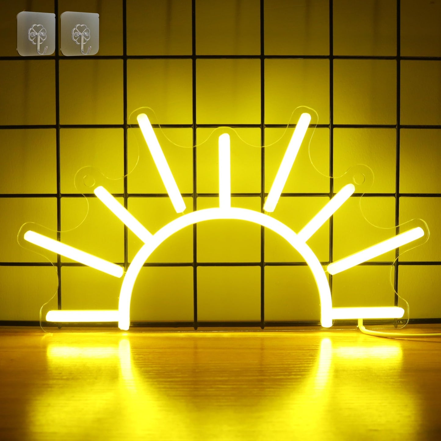 Attivolife Sunrise Neon Sign for Wall Decor, Sunset Night Light with Dimmable, Light up Sun LED Acrylic Bedroom Home Lamp, Best Gifts for Birthday Party Christmas Wedding Bar Aesthetic(Golden Yellow)