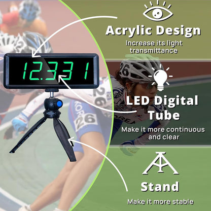 YZ Battery Powered Wireless Laser Timer for Sprints Race Clock Running Stopwatch Electronic Bike Speed Training Skating Track Field Timer Motorcycle