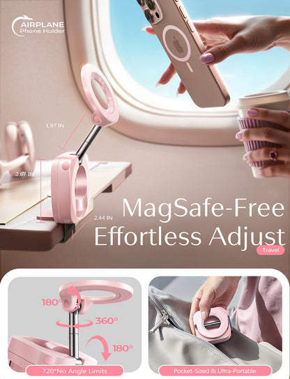 LISEN Gift for Women Her Best Airplane Gadgets Travel Essentials Phone Holder Travel Magsafe Accessories for iPhone 17 Long Flight Must Have Mini Europe Vacation Essentials Women Cruise Essentials