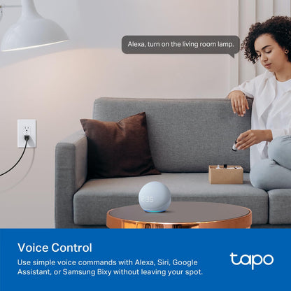TP-Link Tapo Smart Plug P210M, Wi-Fi in-Wall Outlet, Matter Compatible, Energy Monitoring, 15A/1800W Max, Works with Alexa, Apple Home, Google Home, SmartThings, Voice/Remote Control, ETL Certified