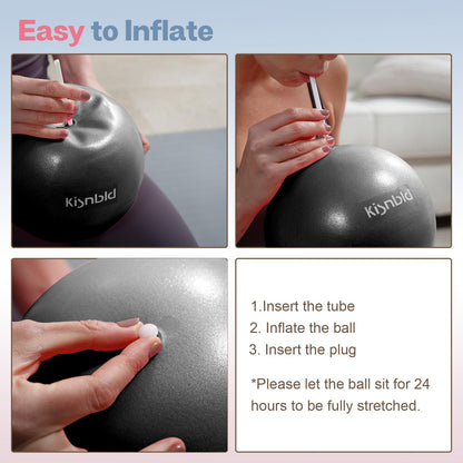 Small Exercise Ball, 9 Inch Mini Pilates Ball, Anti Burst and Slip Resistant Mini Yoga Ball for Stability, Fitness, Physical Therapy, Stretching & Core Strength Workout at Home Gym & Office