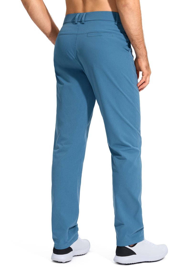 Pudolla Men's Golf Pants Stretch Work Pants for Men Dress Comfy Pants 34 Lightweight Quick Dry Casual Trousers(Stone Slab Blue 30Wx34L)