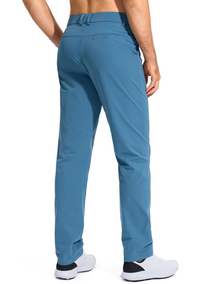 Pudolla Men's Golf Pants Stretch Work Pants for Men Dress Comfy Pants 34 Lightweight Quick Dry Casual Trousers(Stone Slab Blue 30Wx34L)