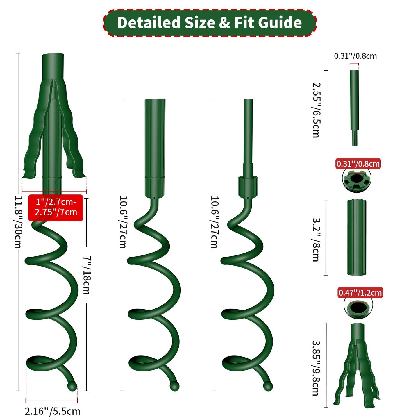 Christmas Tree Topper Holder -Universal Twist On Tree Topper Stabilizer Xmas Tree Topper Support Adjustable Secure Attachment for Star Angel Snowflake Ornaments Fit Most Christmas Trees & Topper Bases
