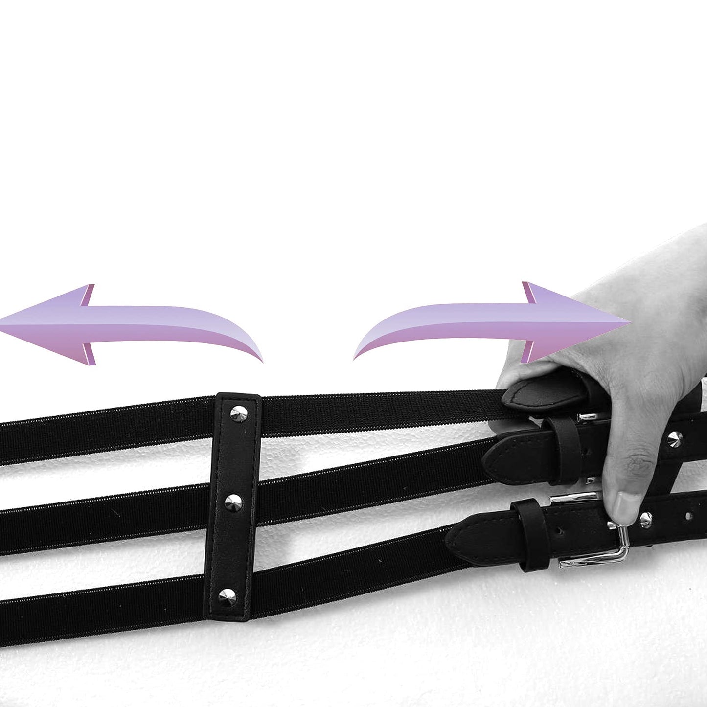 Eigso Punk Leather Goth Belt for Women Men Retro Vintage Rock Leg Waist Biker Harness for Woman Man Adjustable