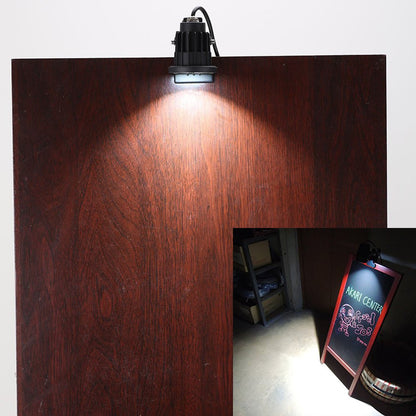 Onerbuy Youngine 1pcs 5W LED Clip on Light Water Resistant Outdoor Blackboard Signboard Lighting Adjustable Desk Stand Arm Lamp with Power Plug (Cool White)