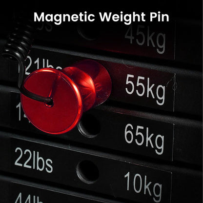 Weight Stack Pin,Universal Magnetic Weight Pin with Pull Rope Strength Training Equipment for Commercial Gym or Home Gym | Pin Insert | Heavy Duty | Health Club Grade Steel Gym Accessories (Red)