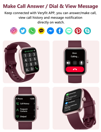 Smart Watch, 44mm Smartwatch Answer Make Calls, Alexa 1.83" Fitness Watch, IP68 Waterproof Fitness Tracker Women Men, Heart Rate/Sleep Monitor, 100+ Sports Pedometer Watch for Android & iOS Phone