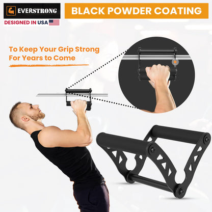 T Bar Row Attachment with V Bar Attachment Landmine Handle - 360 Swivel Landmine for Barbell Grips for Full-Body Workout in Home Gym - Small Spaces - Deadlifts, Squats, and More by EVERSTRONG