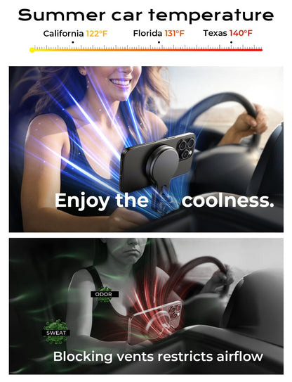 LISEN for iPhone 17 MagSafe Car Mount Charger, [Safer & Faster] Vent Magnetic Wireless Car Charger, Car Vent Phone Mount Charger Fits iPhone 17Pro/ Max/Air 16 15 14 13, Samsung with MagSafe Case