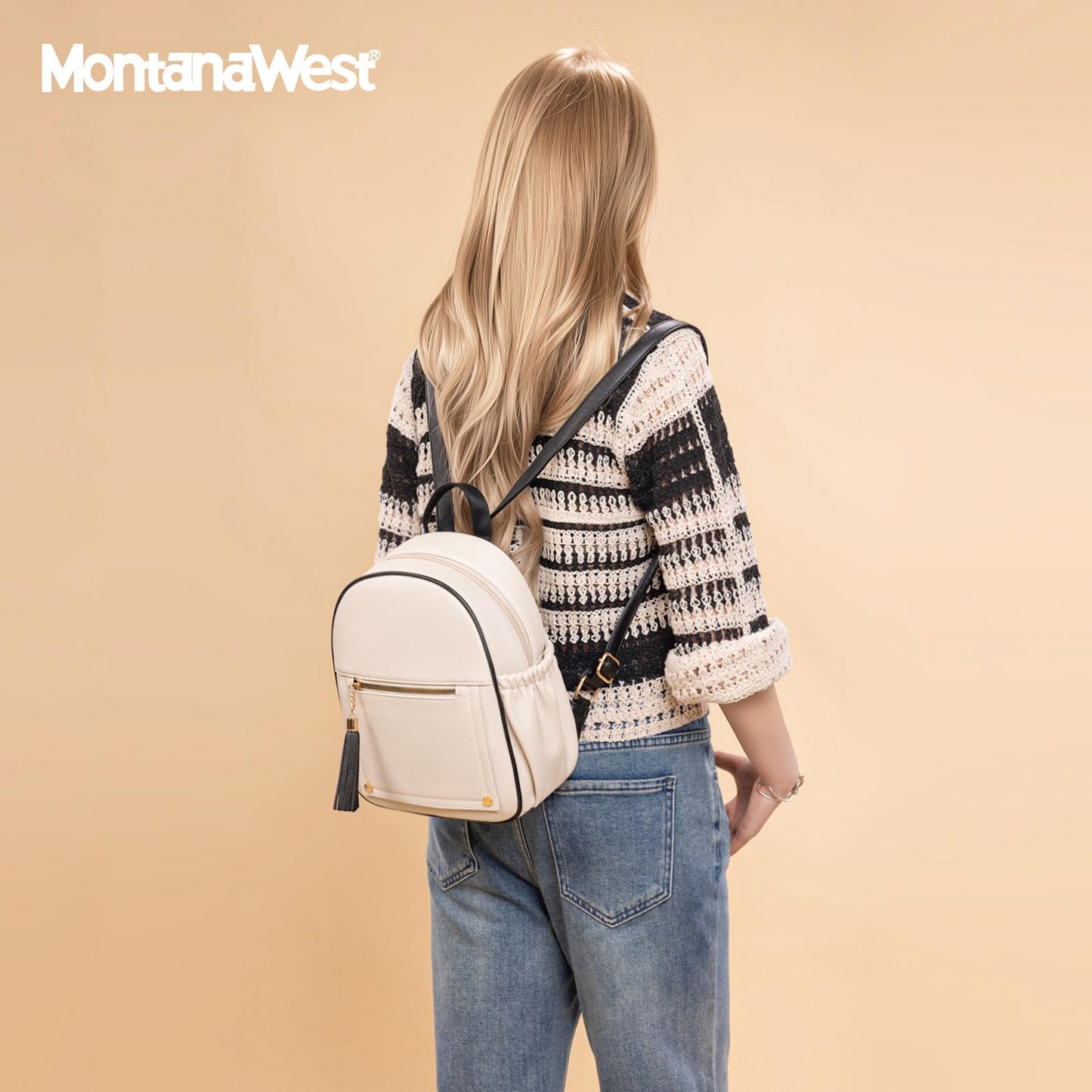 Montana West Mini Backpack Purse for Women Anti Theft Backpacks with Secured Zipper and Tassel