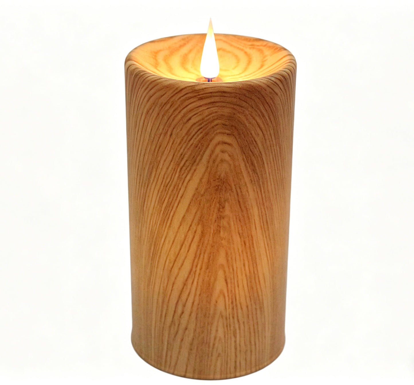 CFDECOR Flameless Candle with Timer,Battery Operated Flickering Led Candles with Remote,Realistic 3D Moving Flame Pillar Candles,Scalloped Edge,Real Wax Candles for Holiday,Home Decor (Brown)