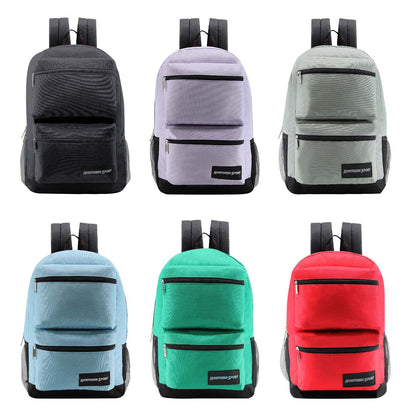 6-Pack 19” Sport Backpacks with 50 Piece School Supplies Kits - Pens, Pencils, Crayons – Bulk Bundle for Elementary, Middle, and High School Students, 6 Assorted Styles