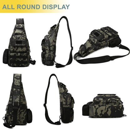 Tactical Shoulder Bag - 1000D Molle Military Backpack | Outdoor Daypack in Blue
