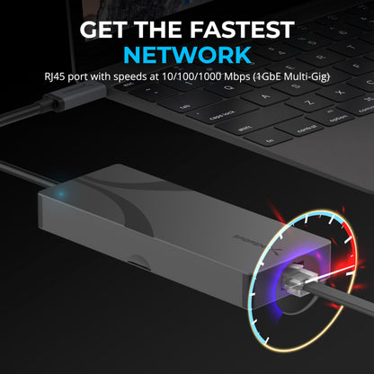 SABRENT 4-Port USB 3.0 Hub with Individual LED Power Switches - Slim, Portable Design - 2 Ft Cable - Fast Data Transfer - Compatible with Mac & PC (HB-UM43)