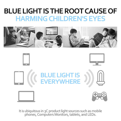 SEEAFUN Blue Light Glasses for Kids Girls Boys with Cute Car Case, UV400 Protection, Anti Blue Ray Age3-12
