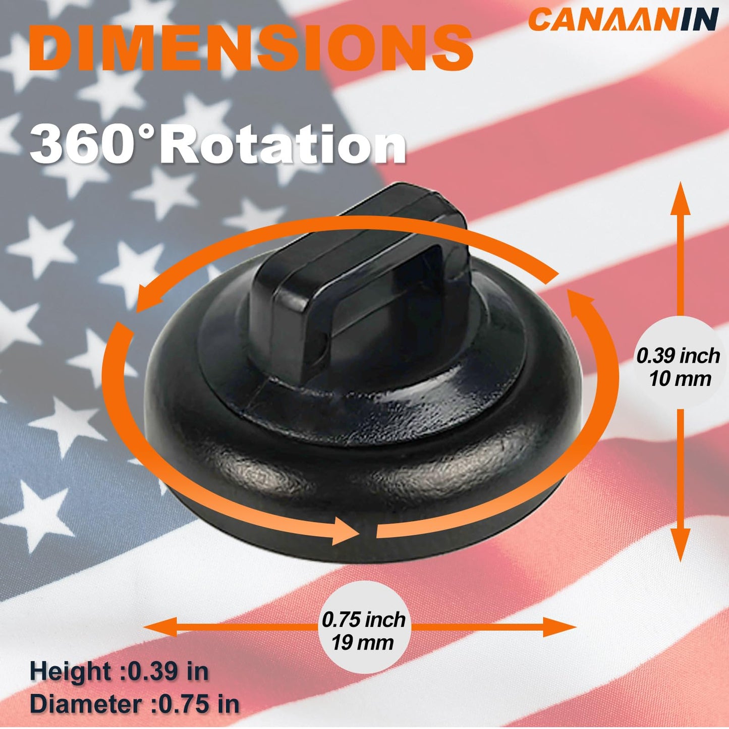 CANAANIN Magnet Zip Tie Mount Clips Magnetic Zip Ties Mount Base Holder Strong Wire Cable Holder Mount Wire Clips Management for Home Office Marine Electrical Wiring (D19 40 Pcs)