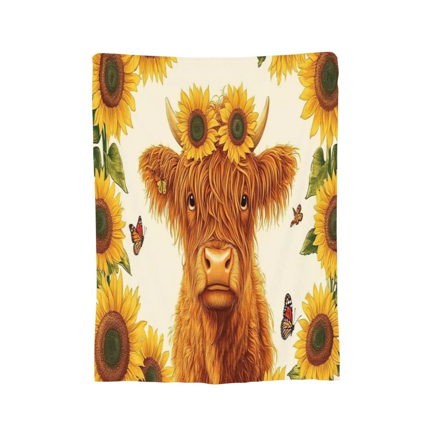 Highland Cow Blanket Cow Throw Blanket Super Soft Plush Flannel Bedding Gifts for Boys Girls Men Women Lovers Adults Stuff for Sofa Bed Room Decor 40"X50"