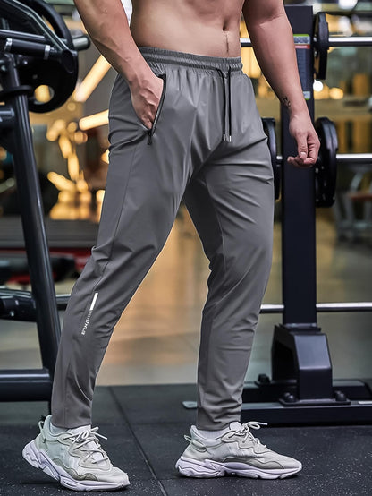 XYXYING 3 Pack Men's Quick Dry Sweatpants for Running, Gym Training - Lightweight Stretch Jogging Pants with Zippered Pockets