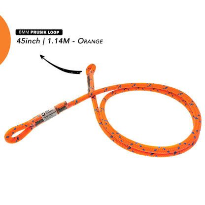GM CLIMBING 8mm (5/16") Prusik Sewn Eye-to-Eye Pre-Sewn 45 inch