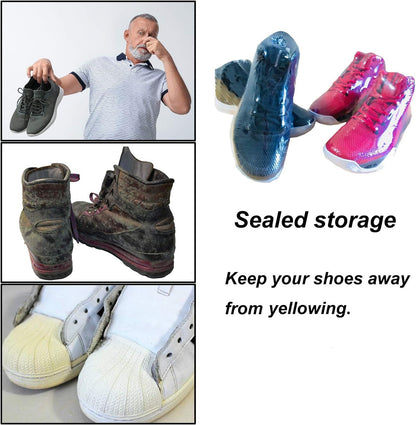Shoe Shrink Wrap Bags,100 Pcs Sneaker PVC Heat Shrink Plastic Wrap Large Shoes Protector for Men Women Effectively Avoid Sole Yellowing 10x17.7 inches