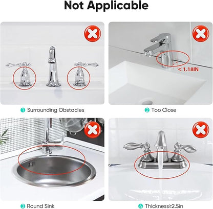 17.7'' Faucet Mat for Kitchen Sink Kitchen Sink Splash Guard Silicone Sink