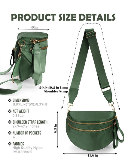 Pure Colour Crossbody Bag Bum Bag for Women,Spacious Purse Fanny Packs Belt Bag,Oversized Bum Bag (Colour Bum Bag-Beige)