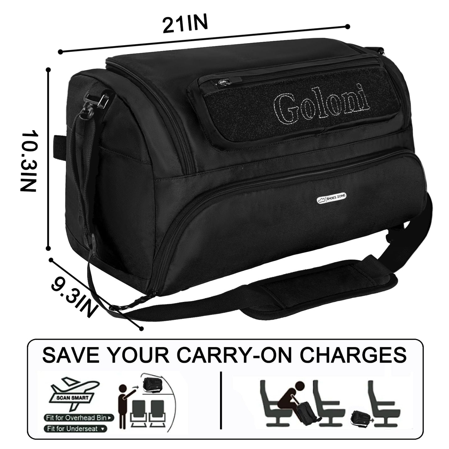 Gym Bag for Men,40L Large 3 in 1 Sports Duffle Bag with Shoes Compartment and Wet Pocket,Travel Backpack Weekender Overnight Bag for Travel, Gym, Sports