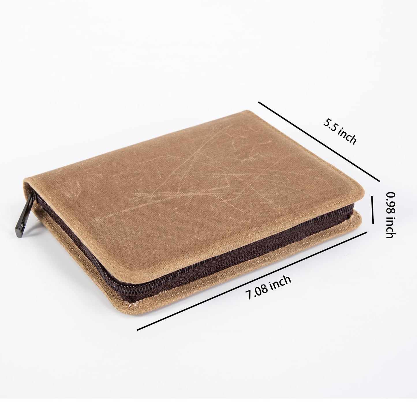 YLZZMDQSZ 10 Slot Fountain Pen Case, Waterproof Canvas Pen Organizer Case for Collection Purposes, A Gifts for Pens Lovers Brown