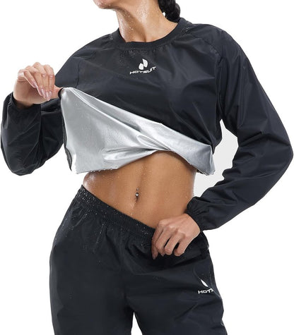 Sauna Suit for Women - Durable Gym Workout Jacket & Pants | Sweat-Enhancing Fitness Gear